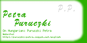 petra puruczki business card